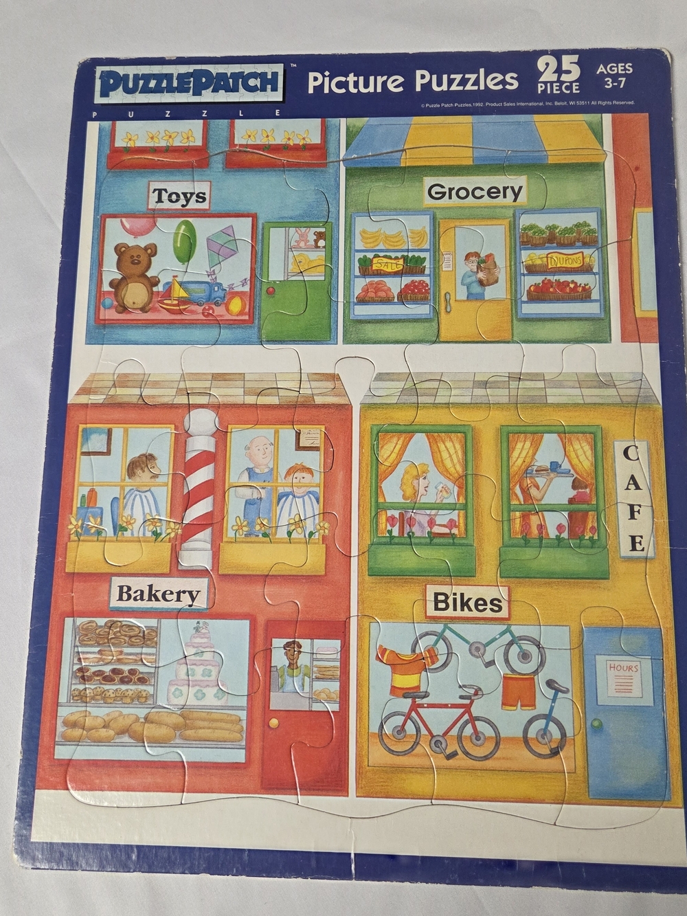 Vintage Puzzle Patch Kids 25-Piece Multicolor Shopfront Puzzle